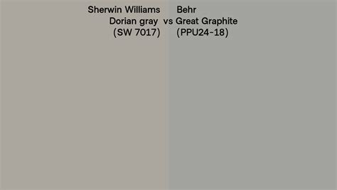 Sherwin Williams Dorian Gray Sw Vs Behr Great Graphite Ppu