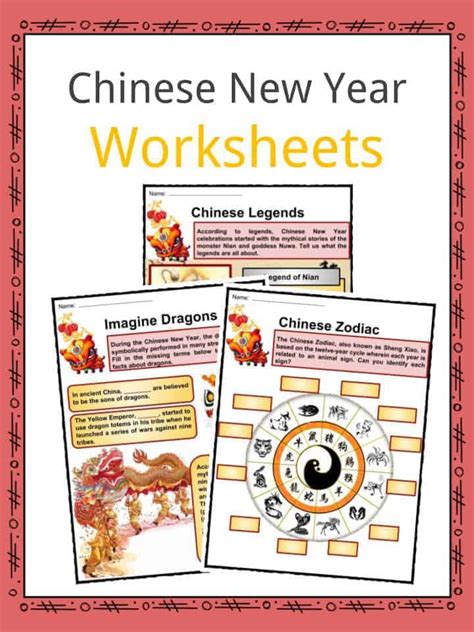 Chinese New Year worksheets: Fun and Educational Activities for Kids