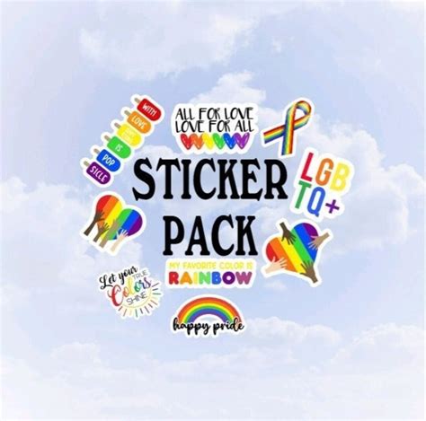 Pride Sticker Pack Lqbtq Stickers Gay Pride Sticker Confetti Pride