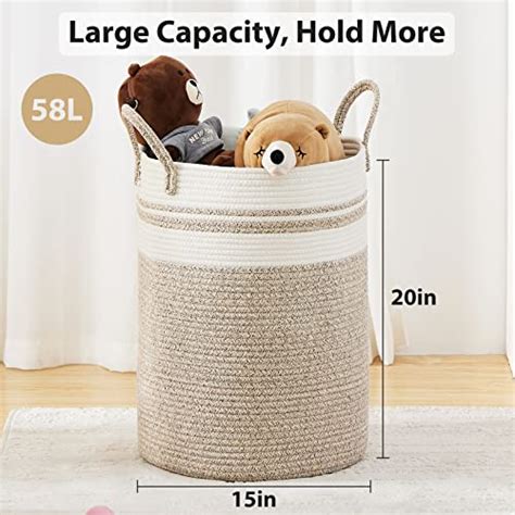 58l Large Woven Laundry Hamper By Fionas Magic Tall Cotton Rope