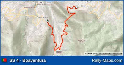 Mapa Harmonogram Profil Elewacji Os Boaventura Rally Madeira