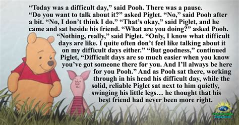 Today Was A Difficult Day Said Pooh Do You Want To Talk About It