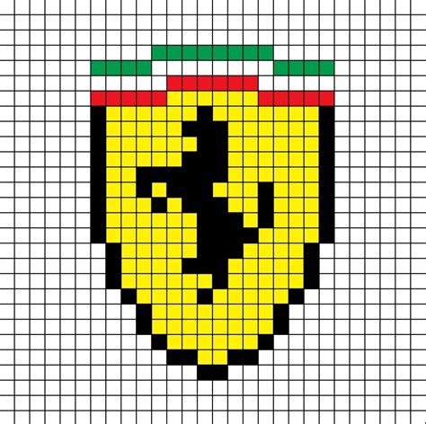 Ferrari Logo Pixel Art Arte De P Xeles F Cil Patr N De P Xeles