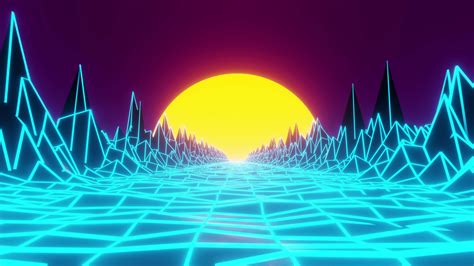 Digital 80s abstract 3D animation background. 12348429 Stock Video at ...