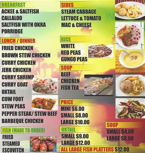 Old Bays Jamaican Restaurant Menu Urbanspoonzomato