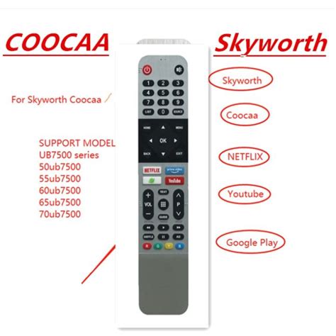 Original Skyworth Smart Tv Remote Netflix Youtube Skyworth Coocaa