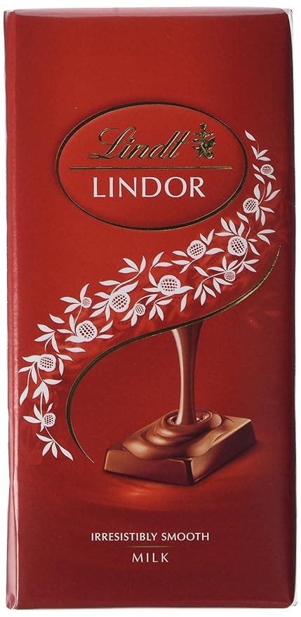 Lindt Lindor Milk Chocolate Bar 100 G Pack Of 10 Uk Grocery