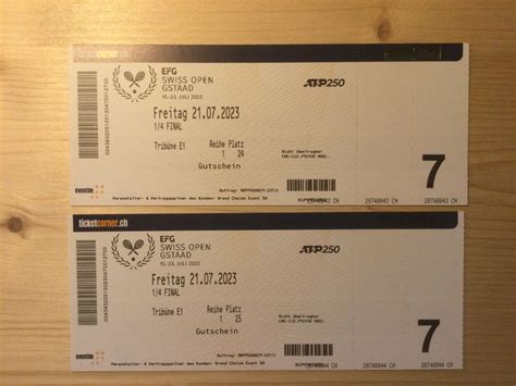 Tickets Tennis Swiss Open Gstaad 2023 Viertelfinale Kaufen Auf Ricardo