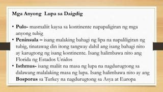 anyong lupa  tubig ng daigdigpptx