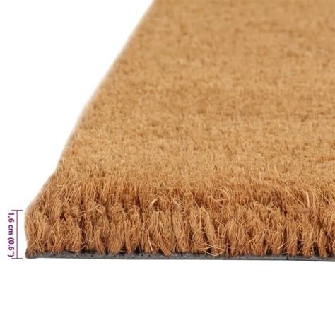 Mothinessto Tapis de porte naturel 40x60 cm fibre de coco touffeté