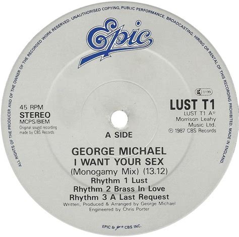 George Michael I Want Your Sex Vinyl Pussycat Records