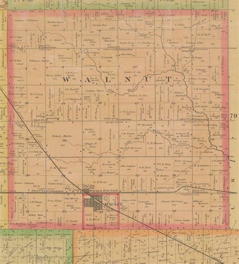 Dallas County Iowa 1883 Old Wall Map With Landowner Names Farm | Etsy