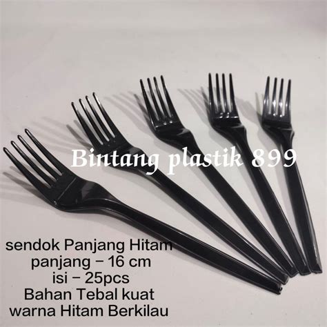 Jual Sendok Makan Sendok Garpu Panjang Isi 25 Pcs Sendok Hitam