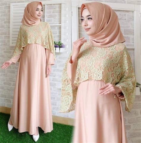 11 Model Gamis Brokat Kombinasi Satin Terbaru Cocok Untuk Lebaran