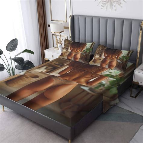 Amazon Sexy Woman Sheets King Size Nude Woman Bed Sheets Patterned Bedding Sheets