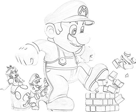 Printable Super Mario Coloring Pages