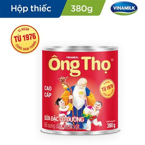 Sữa đặc có đường Ông Thọ đỏ - Hộp thiếc 380g bán đơn 10 hộp - SÀN DƯỢC SỮA