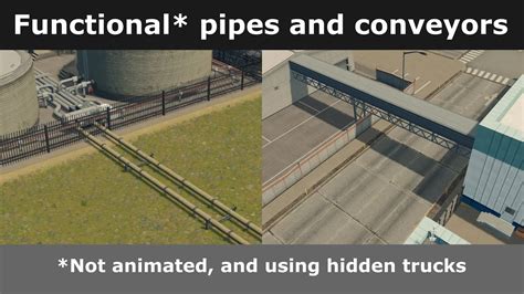 How To Create Functional Pipes And Conveyors Cities Skylines