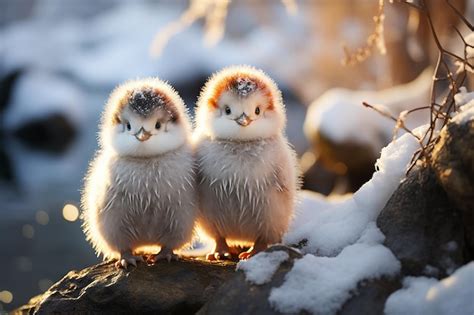 Premium AI Image | cute and funny penguin cubs