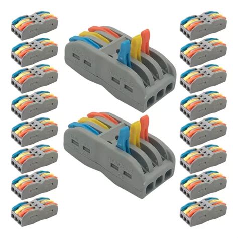 Kit 50 Conector Emenda Isolante Derivação S Solda 3x3 Vias