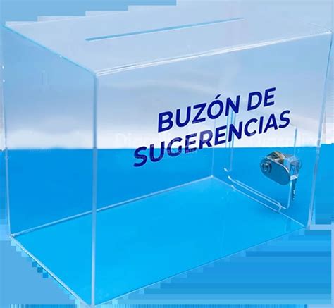 Buzón de Sugerencias en acrílico rectangular Tell Señales