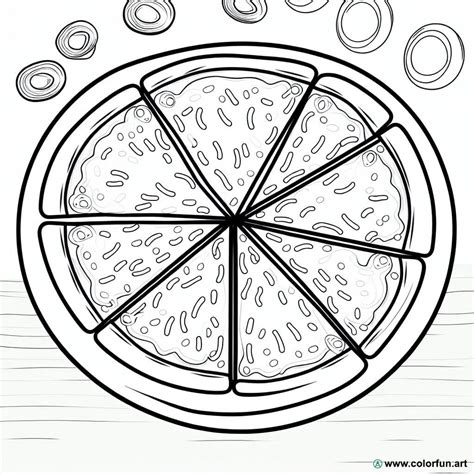 Dibujo Para Colorear De Pizza De Queso Descargar O Imprimir De Forma