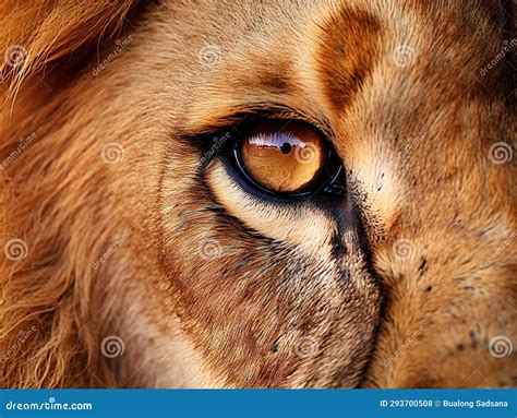 Ai Generated Illustration Wildlife Concept Of Closeup Lion Stock