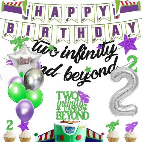 Two Infinity And Beyond Banner Lightyear Toy Story 2nd Birthday Party