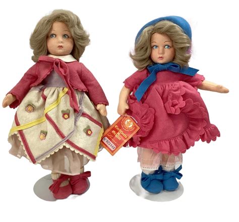 Lot 2 Lenci Reissue All Felt Dolls Includes The Smaller Version Of