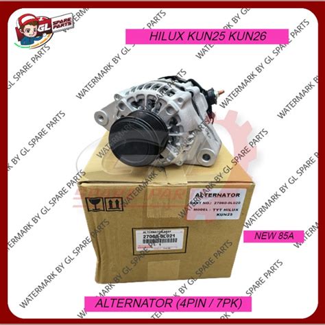 ALTERNATOR NEW TOYOTA HILUX VIGO KUN25 KUN26 85A 4PIN 7PK 27060 0L020