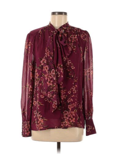 Nwt Dr2 Women Red Long Sleeve Blouse M Ebay