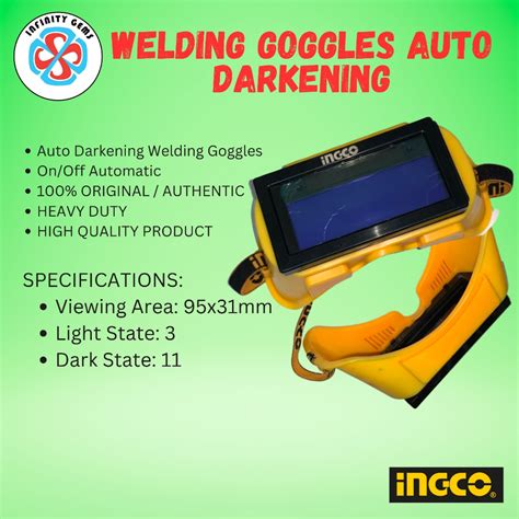 Welding Goggles Auto Darkening Ahm112 Shopee Philippines