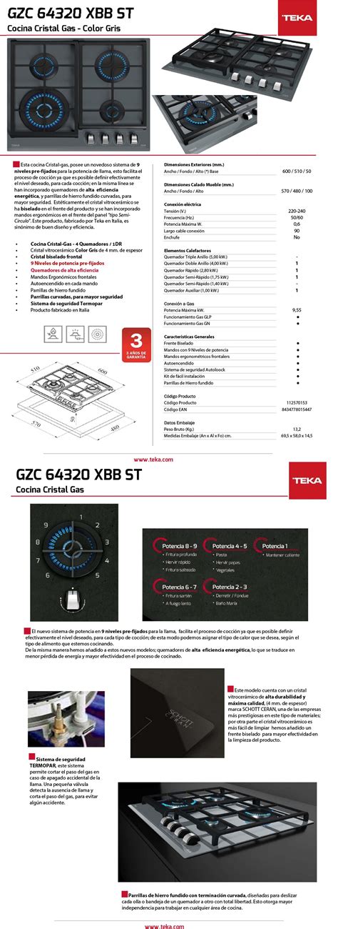 Ripley ENCIMERA GAS TEKA 4 PLATOS GZC 64320 XBB BUT ST