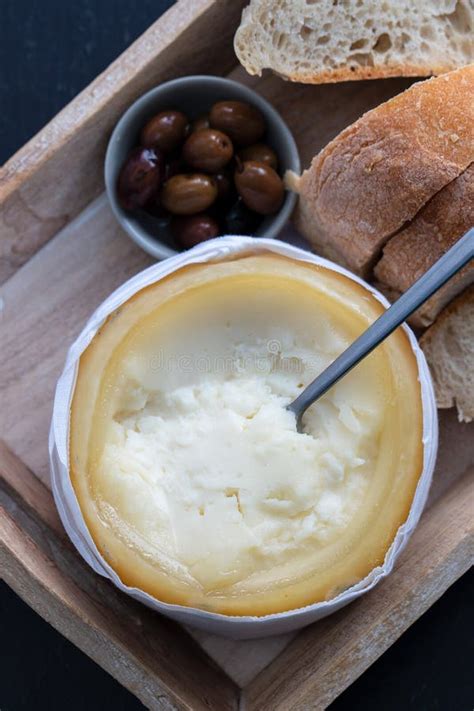 Typical Portuguese Cheese with Bread and Olives Stock Image - Image of ...