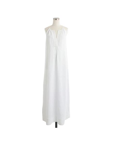 J Crew Linen Halter Maxi Dress In White Lyst