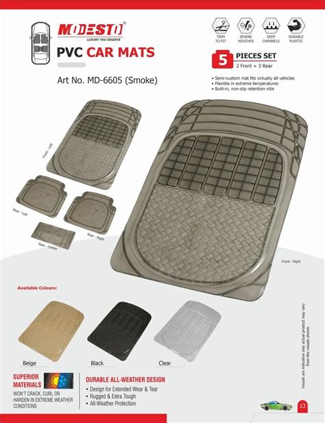 MODESTO Universal PVC Car Mats At Rs 2160 Set PVC Car Mat In New