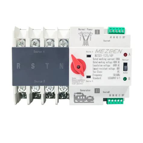 Mezeen Factory Price 4 Pole Automatic Transfer Switching ATS 125A 4p