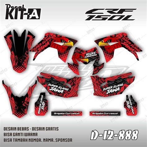 Jual Decal Stiker Crf L Dekal Variasi Sticker Striping Custom Full