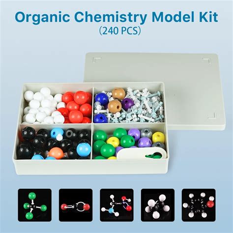 Organic Chemistry Model Kit 240 Pcs Molecular Models Kit With Atoms