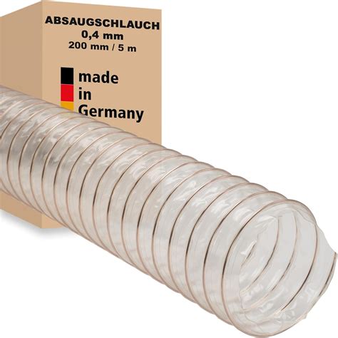 Absaugschlauch Mm Mm M Transparent F R Absauganlage