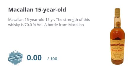 Macallan 15-year-old - Ratings and reviews - Whiskybase