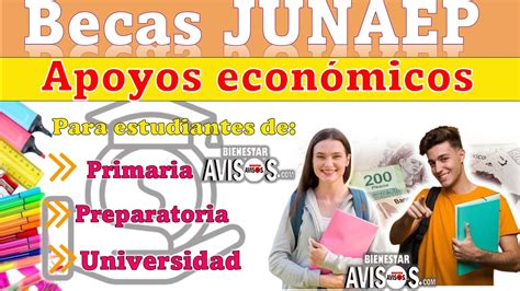 Becas JUNAEP apoyos económicos para estudiantes de todos los niveles