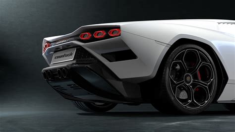 Lamborghini Countach Imagined With Rear Wing And Retro Wheels