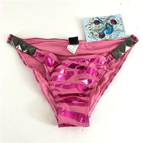 Affliction Women S Pink Bikini And Tankini Bottoms Depop