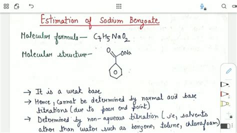 Estimation Of Sodium Benzoate Pharmaceutical Analysis