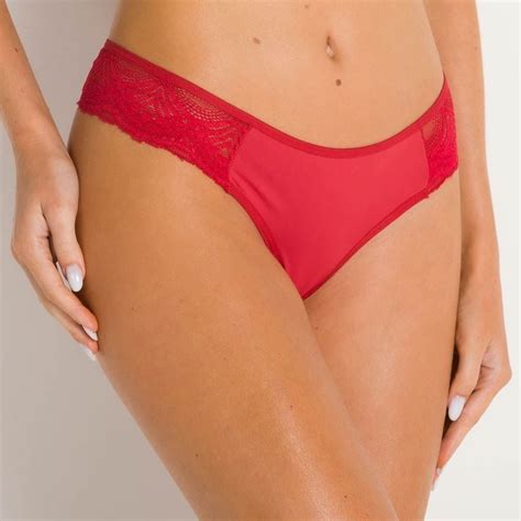 Calcinha Feminina Micro E Renda Camila Moretti Vermelho