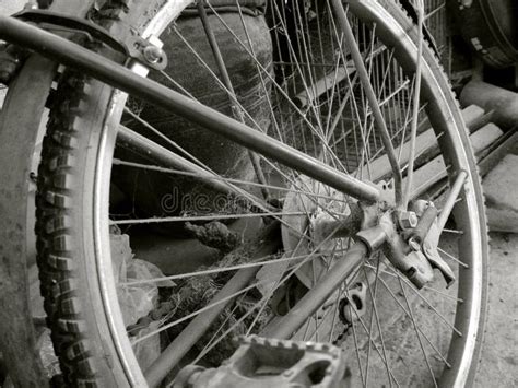 Vintage bicycle wheel stock photo. Image of black, bike - 305138