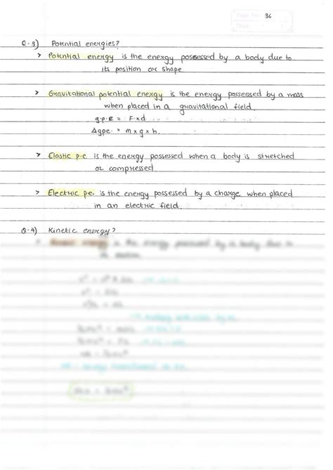 SOLUTION Work Energy And Power Physics Handwritten Notes Studypool