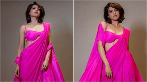 Samantha Ruth Prabhu rekindles hot pink trend in stunning saree ...