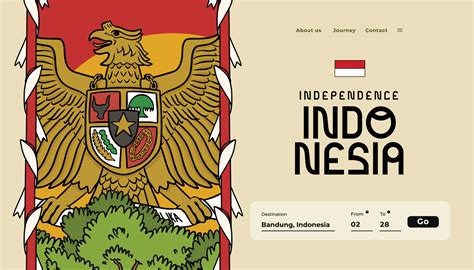 Selamat Hari Kemerdekaan Indonesia Translation Happy Indonesian Independence Day Illustration